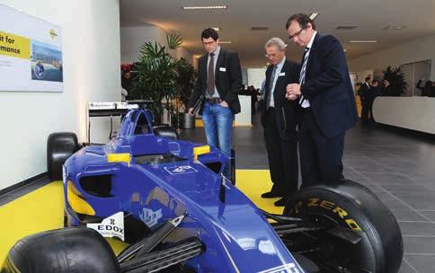 MARKETING 39 Interroll hat die Partnerschaft mit dem F1-Team Sauber verlängert. «Marketing-Aktivitäten fördern weltweites Wachstum.