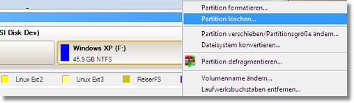 Starten Sie Paragon Partition Manager (Partitionierung > Partitionierungsprogramm starten). 2.