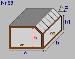 Geometrieausdruck DG einseitiges Satteldach mit Decke Dachneigung a( ) 15,00 a = 4,43 b = 8,34 h1= 2,37 lichte Raumhöhe(h)= 2,35 + obere Decke: 0,15 => 2,50m BGF 36,95m² BRI 92,10m³ DG Pultdach