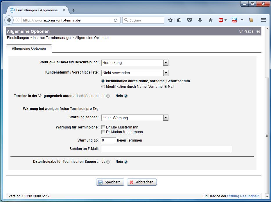 3.10. Datenfreigabe für Technischen Support Unseren Supportmitarbeitern ist es aus datenschutzrechtlichen Gründen nicht gestattet, die von Ihnen im internen Terminmanager eingetragenen Termine zu