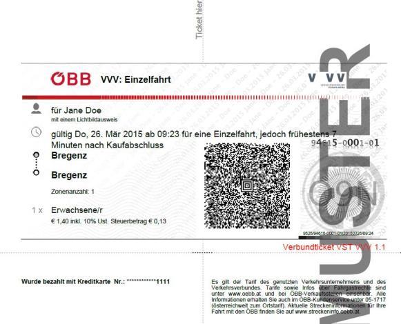 ÖBB- Ticketshop als Online-Ticket (Druck oder mobile)
