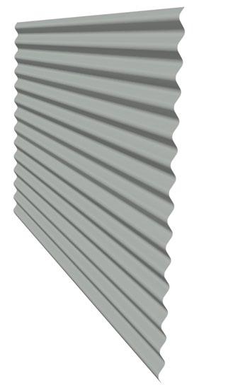 Sinutec-Wandsystem Das Sinutec-Wandsystem besteht aus sinusförmig profilierten, farbbeschichteten Stahlprofilen, die mit selbstbohrenden Edelstahlschrauben an der Sekundärkonstruktion befestigt