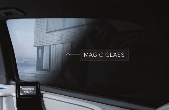 glasspartition-wall for maximum privacy. Replaces curtains. < BRABUS Touch Control Panel zur Bedienung der Trennwand Module.