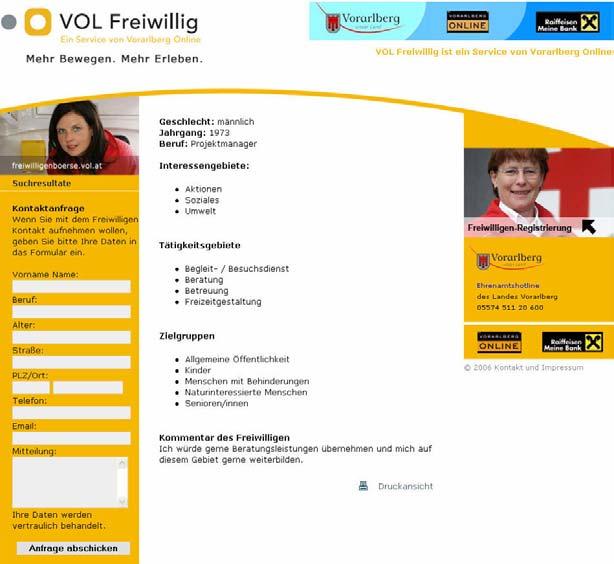 Freiwilligen Registrierung: Vorgangsweise Vorgangsweise: 1. Registrierung Freiwillige(r) im Internet 2. Gespräch (Telefon oder persönlich) mit dem Freiwilligen 3.