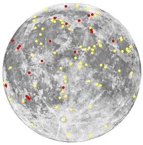 1. ARISTARCHUS 2. PLATO 3. ALPHONSUS http://en.wikipedia.org/wiki/transient_lunar_phenomenon http://news.nationalgeographic.com/news/2009/03/090302 moon flashes missions.html http://iopscience.