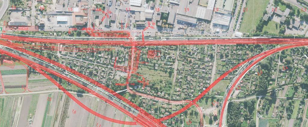 2.14 Bereich Coburger Straße / Hallstadter Straße (1) Gleis von Rottendorf nach Nürnberg ab km