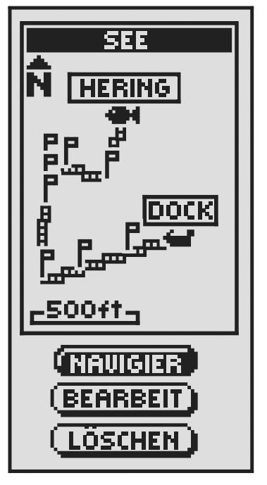 Markieren und wählen Sie die Route, die Sie navigieren möchten. 3.