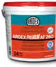 ARDEX PREMIUM AF 260 Textilbelags- und Linoleumklebstoff Für innen, Boden und Wand ARDEX PREMIUM AF 260 zeichnet sich durch eine lange offene Zeit und hohe Endfestigkeit aus.