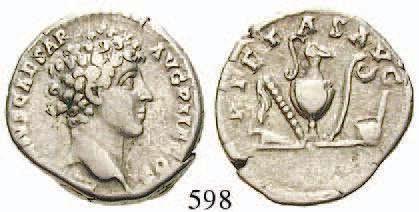 schöne dunkle Tönung, 115,- 591 Denar 153-154, Rom.