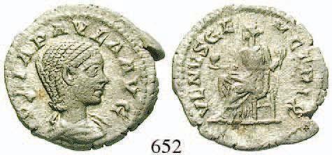 Kaiser mit Zweig opfert über Altar, l. Stern. RIC 46. f.st 650 Denar 221, Rom.