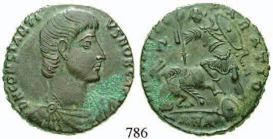 Mzz. RIC 162. schöner Stil, Iulianus II., 360-363 grüne Patina.
