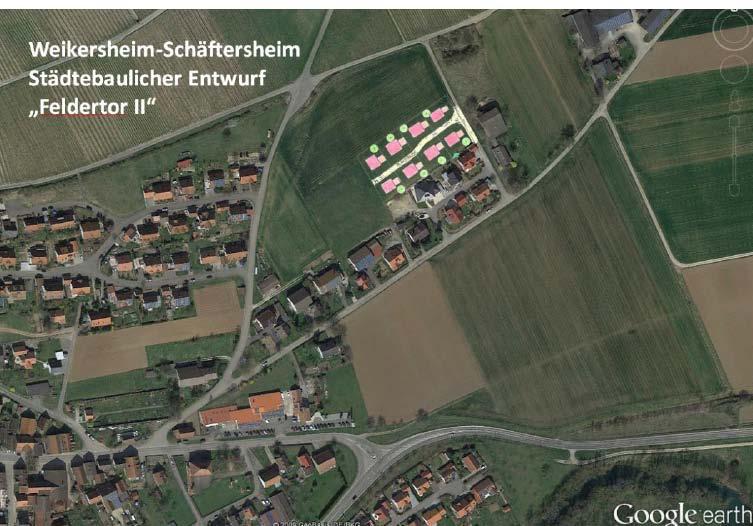 Das Plangebiet umfasst das Flurstück 728 mit einer Gesamtfläche von ca. 0,5 ha am Ortsrand von Schäftersheim.
