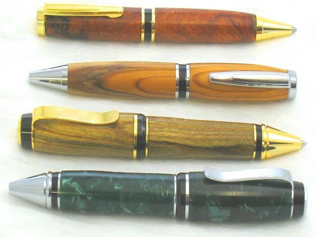 6 Schreibgerätebausätze Serie 5 Elegant Pen, Serie 6 Cigar Pen 5 e 5 ecr 6 a 6 c Drehkugelschreiber, Aufnahme 1A, Ringe 15A, Bohrer O, Mine Parker-Style Oberfläche 5e 24K Gold 7,18 5ecr Chrom 7,18