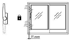 2. BEDIENUNG 2. BEDIENUNG 2.2. Schiebeelemente Abstell-Schiebe-Fenster/Tür Für die Schiebefunktion muss der Griff waagrecht gedreht werden, anschließend den Flügel durch Zug am Griff parallel abstellen und seitlich verschieben.