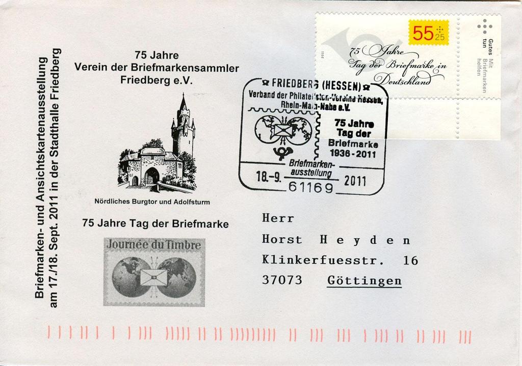 Zu dem Sonderstempel gab es einen Schmuckumschlag und eine Postkarte.