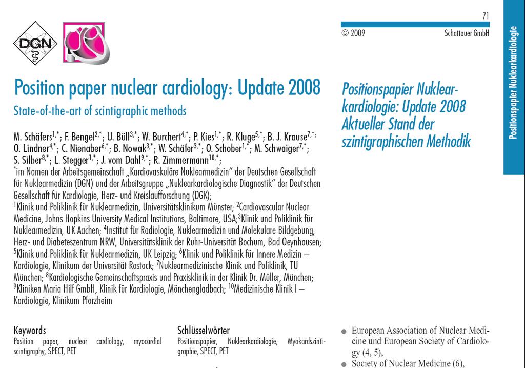 Myokardszintigraphie: Aktueller