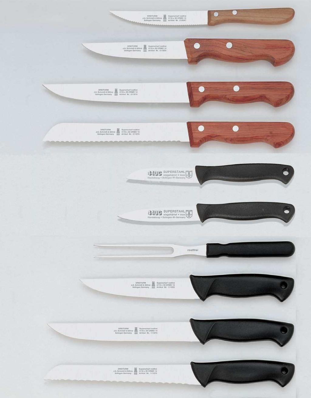 Haushaltmesser Couteaux pour le ménage Household knives Cuchillos para uso domèstico 21 00 47 4 1/2 = 12 cm 21 18 50 5 = 13 cm 21 18 70 7 = 18 cm 21
