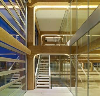 Der Architekt Norman Foster baute deswegen in Manchester auf einer Fläche von knapp 500 m 2 und mit einem Budget von drei Millionen Pfund einen leichten offenen Pavillon aus Holz und Glas.