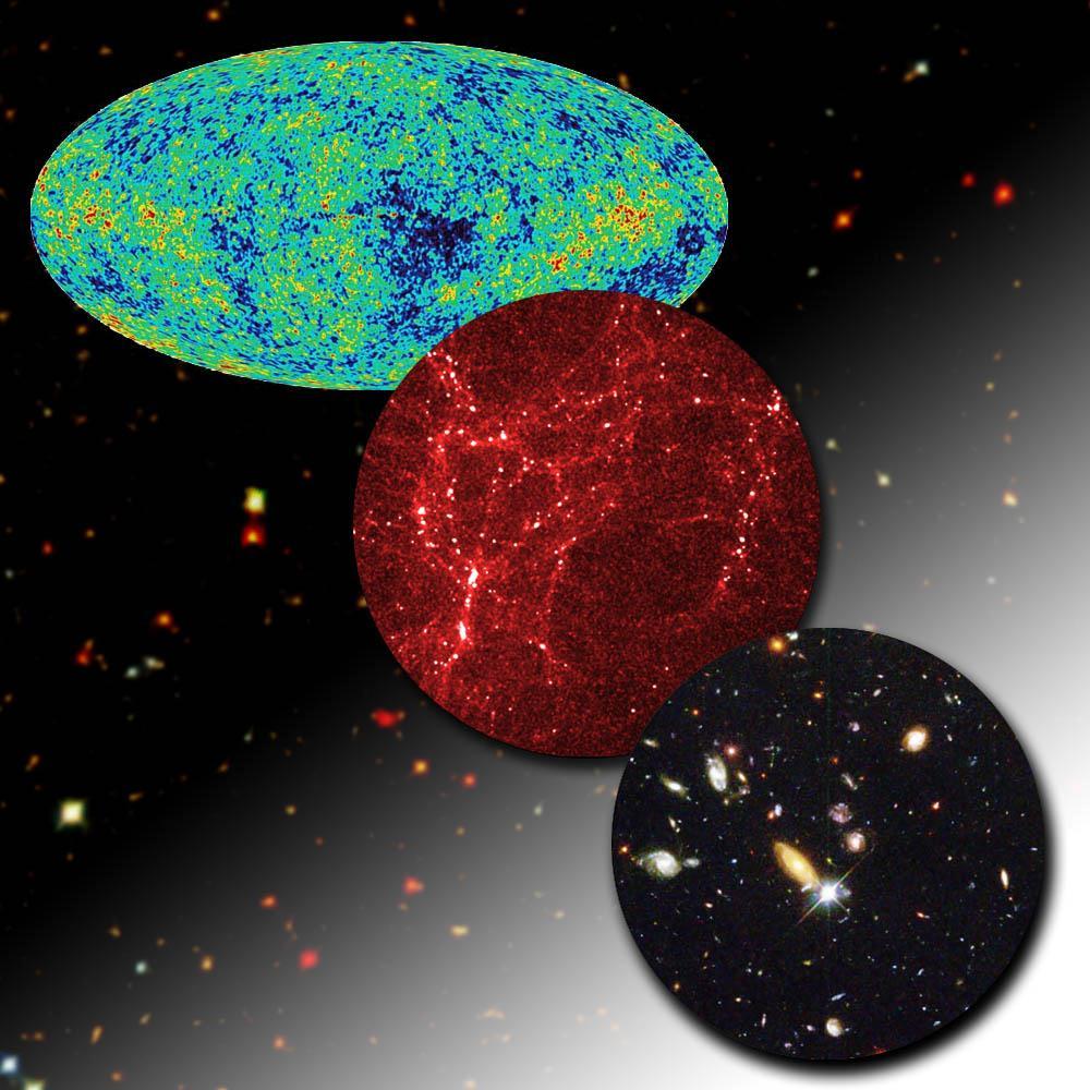 Dichtefluktuationen im Frühen Universum Galaxienbildung Galaxien entstehen aus primordialen Dichtefluktuationen, die kurz nach dem Big Bang