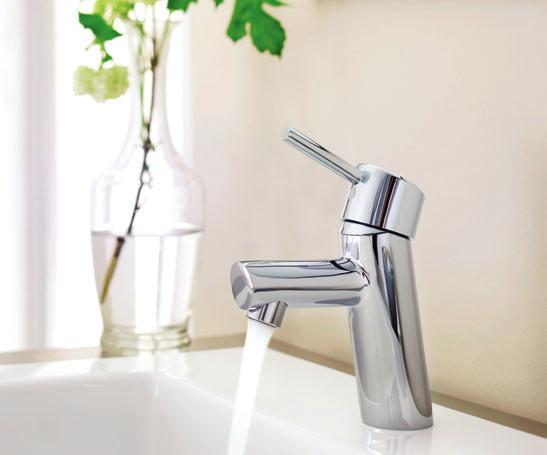 GROHE concetto Dynamisches Design. Zuverlässige Qualität. Die Schönheit zylindrischer Formen zeigt sich auch in der Armaturenlinie Concetto, die die Kernwerte des Cosmopolitan Designs repräsentiert.