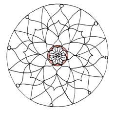 Die Symmetrie ergibt sich dabei ganz von allein: Das ist das Geheimnis der Mandalas, sagt Felicia Arcan. Am besten verwendest Du zum Zeichnen unterschiedlich dünne Fineliner.
