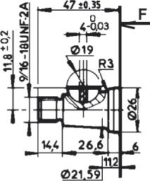 P α B A N 3 β β β H L 1 0 B 0 3 Zahnradpumpe Baureihe 3 62.6 103.9 cm 3 /U Kegel 1 / 8 M8 Nutztiefe 16mm Max. übertragbares Drehmoment 530 Nm 4 Lochflansch (Abstand 128.1 x 98.4mm; Zentrierung ø 50.