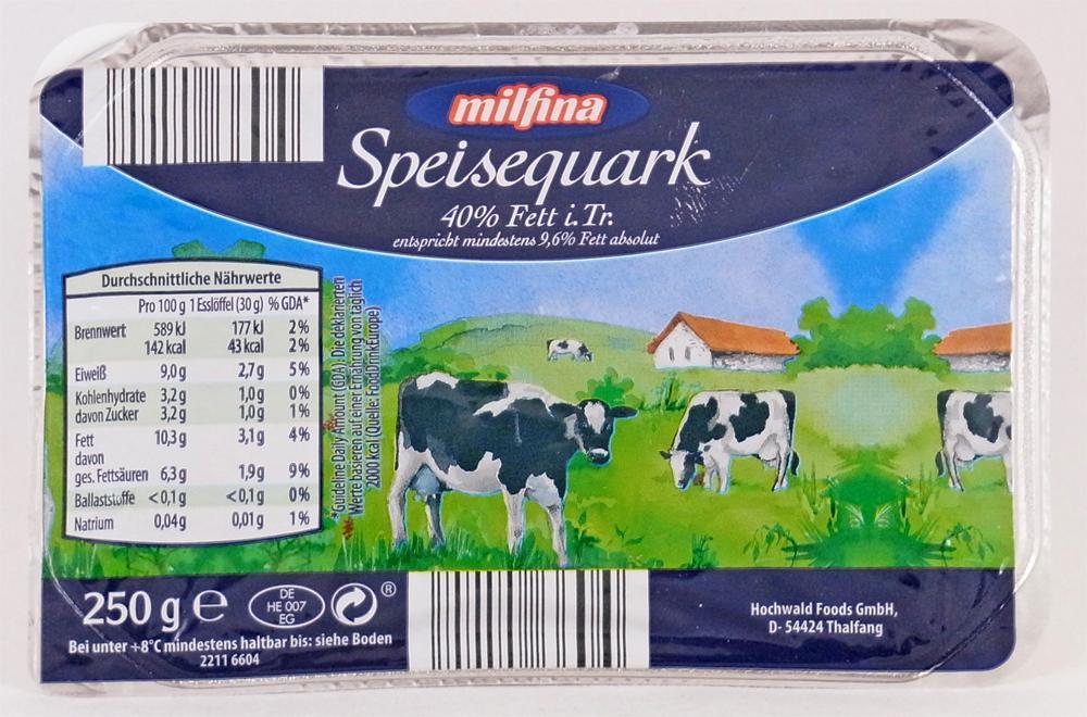 Speisequark 40% Fett i. Tr.