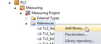 Anhang 2. Wählen Sie das Template Standard PLC Project aus, definieren Sie einen Namen (in diesem Fall am besten Measuring) und schließen Sie den Dialog über die Schaltfläche [Add].