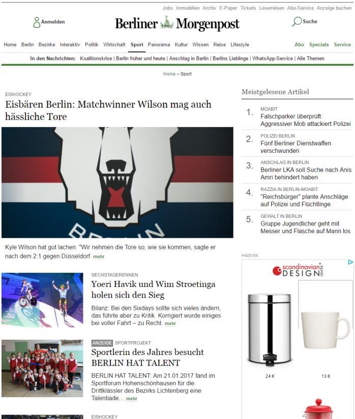 prominenten Integration Ihrer Werbebotschaft in den redaktionellen Nachrichten-Content von morgenpost.de bieten.