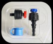air-water-valve, working channel-cap, sterile 50 1 x Ventilkörbchen Valvesafe 105-906-10 1 x DVK-Ventilkörbchen zur sicheren Aufbewahrung der Endoskopventile und Kleinteile während des