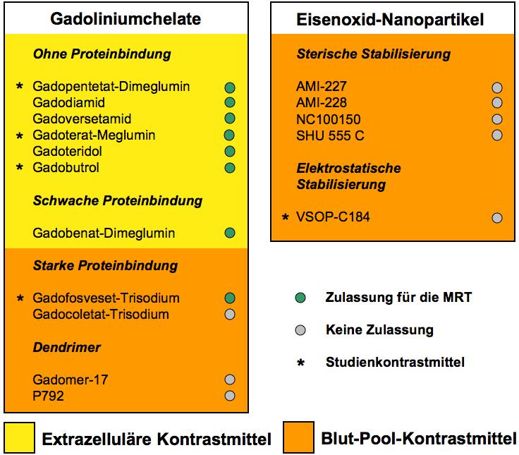und das Eisenoxid-basierte Blut-Pool-Kontrastmittel VSOP-C184 evaluiert. Erstmals haben wir einen direkten Vergleich beider Kontrastmittel bezüglich ihrer Blut-Pool-Eigenschaften durchgeführt.