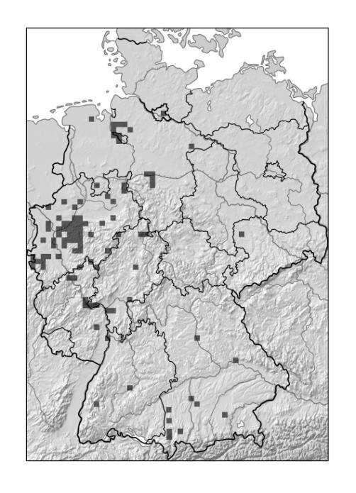 Vorkommen und Ausbreitung des Schmalblättrigen Kreuzkrauts in Deutschland 1979 1997 1989 2003 Erst einzelne