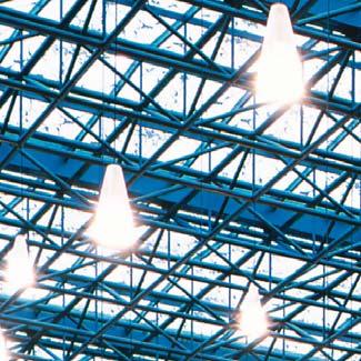 Das signifikante Glasdach des BBZ Leipzig besteht aus einer komplizierten stählernen Raumfachwerk-Konstruktion.