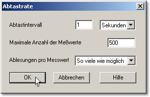 (Klicken Sie auf das PicoLog-Symbol: in Ihrem Windows Startmenü.) 2.