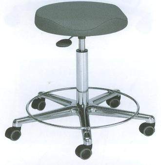 Fußring Artikel: g3004105 Arbeitshocker mit anatomisch geformter Sitzkante stufenlose Höhenverstellung Sitz 40 cm gepolstert,