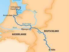 Anreise mit der Bahn & Transfer Anleger Köln, Einschiffung ab 17.00-16.00 Passage Düsseldorf 2 Amsterdam 09.00-3 Amsterdam - 04.30 Enkhuizen 08.00 13.00 Hoorn 15.00 21.