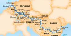 30 14.00 Mohacs (Ungarn) 18.30 20.30 16 Belgrad (Serbien) 10.00 22.00 17 Fahrt durch die Flussenge Eisernes Tor 18 Rousse (Bulgarien) 10.00 13.