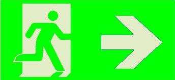 4. Flucht- und Rettungswege Flucht- und Rettungswege sind Flure und ntwendige Treppen, die durch grüne Hinweisschilder mit weißen Symblen (Piktgrammen) gekennzeichnet sind.