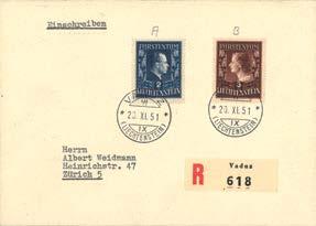 288 Fürstenpaar / Zähnung A: L 12 ½ : 12 (1951) Sondermarke