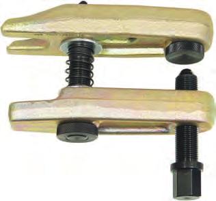 Durch 90 -Drehung auswechselbare Gabeln mit T-Bolzen Arretierung. Druckspindel und Kugelpfanne sind auswechselbar und können von oben oder von unten eingesetzt werden.