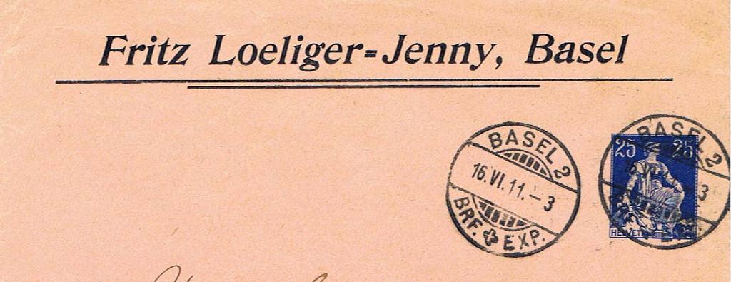 Schweizer Ganzsachen Portogerechte Privat-Briefumschläge für den Versand ins Ausland Von Mitte Oktober 1907 bis März 1930 bedruckte die Oberpostdirektion unentgeltlich mit der Firma des Absenders