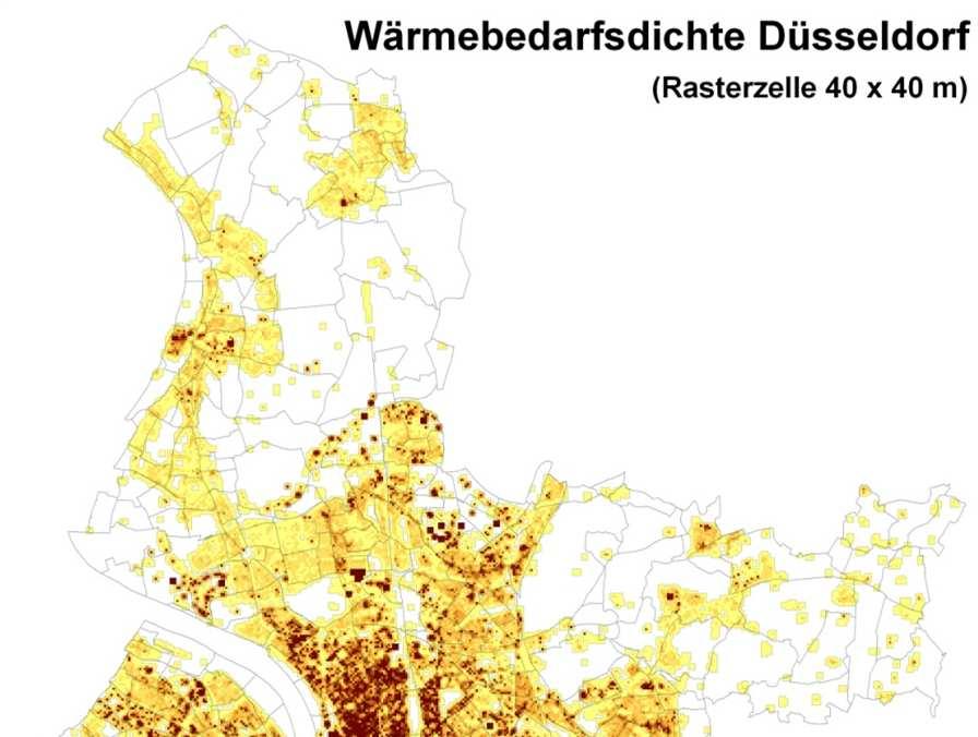 Rasterkarte Düsseldorf + Clusterung Rasterung