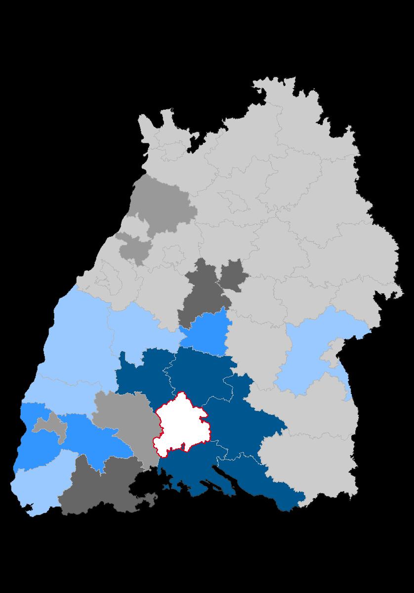 Einpendlerüberschuss in den LK Tuttlingen vorwiegend aus dem sowie Landkreisen KN, SIG und RW Pendlerverflechtung des Landkreis Tuttlingen mit den Kreisen und kreisfreien Städten s 2013 TOP-10
