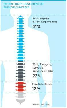 Nach Angaben der Ärzte Zeitung verursachen Rückenschmerzen in Deutschland einen jährlichen volkswirtschaftlichen Schaden von rund 50 Milliarden Euro.