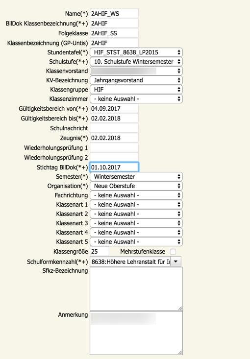 Schulformensystematik 4 Laufbahnpflege Die Laufbahnpflege umfasst unter anderem den Wechsel der Klasseneinteilung, Änderungen der Stundentafel oder der Fachwahl, die Zuweisung von Befreiungen oder