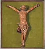 3895* ITALIENISCHE SCHULE 18. JH. Kruzifix Holz, geschnitzt, H=ca. 22,5 cm, gerahmt CHF 400 /600. EUR 310 /460.