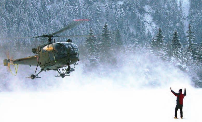 Walter Würtl Hubschrauberrettung Beim Landen auf Schnee ist ein