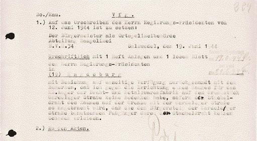 Häftlinge aus Ungarn 29 Schreiben des Salzwedeler Bürgermeisters vom 16. September 1944.