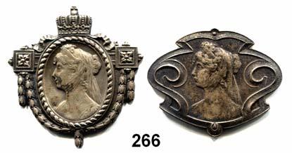..angelötete preußische Königskrone mit Tragring, vorzüglich 60,- 265 Silberne Preismedaille o.j. (um 1910, Oertel, Berlin) für verdienstvolle Leistungen.