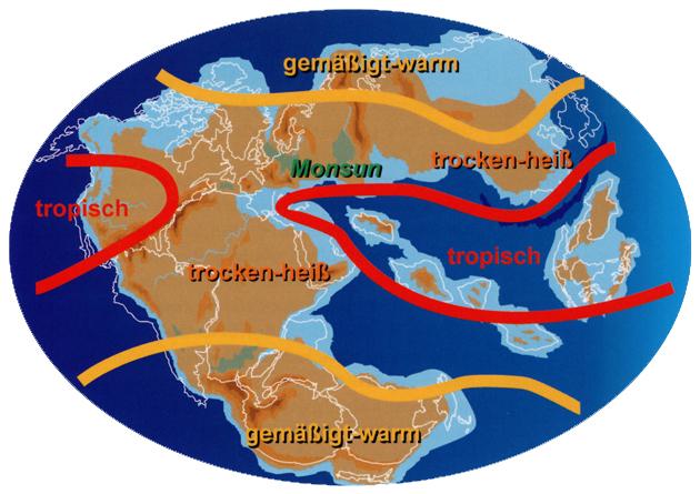 Die gewaltigen Ausmasse des Superkontinents hatten deutliche